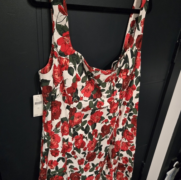 Maeve Anthropologie Sleveless Square Neck Knee Length Flower Dress Nwt XL - Picture 3 of 6